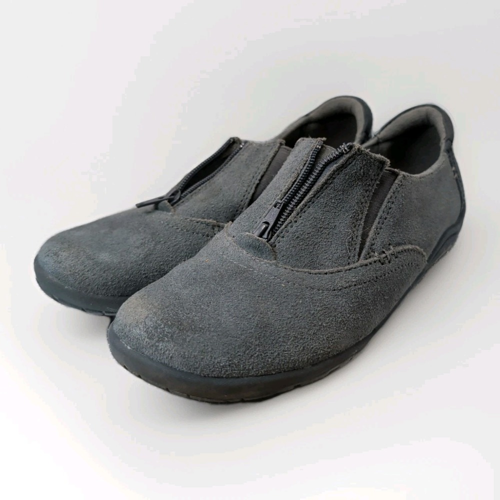 BASS Women's Slip on Suede Mules‎ with Zipper  Size 8.5M Grey